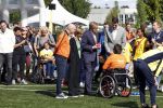 Amsterdam 21 september 2022
Koning Willem Alexander bezoekt sportdag van de Johan Cruyff foundation op de toekomst en in de Johan Cruyff Arena . Danny Cruyff Jordi Cruyff en zijn dochter Susila .