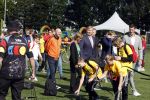 Amsterdam 21 september 2022
Koning Willem Alexander bezoekt sportdag van de Johan Cruyff foundation op de toekomst en in de Johan Cruyff Arena . Danny Cruyff Jordi Cruyff en zijn dochter Susila .