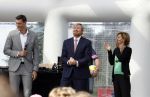 Amsterdam 21 september 2022
Koning Willem Alexander bezoekt sportdag van de Johan Cruyff foundation op de toekomst en in de Johan Cruyff Arena . Danny Cruyff Jordi Cruyff en zijn dochter Susila .