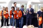 Amsterdam 21 september 2022
Koning Willem Alexander bezoekt sportdag van de Johan Cruyff foundation op de toekomst en in de Johan Cruyff Arena . Danny Cruyff Jordi Cruyff en zijn dochter Susila .