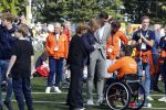 Amsterdam 21 september 2022
Koning Willem Alexander bezoekt sportdag van de Johan Cruyff foundation op de toekomst en in de Johan Cruyff Arena . Danny Cruyff Jordi Cruyff en zijn dochter Susila .