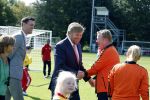 Amsterdam 21 september 2022
Koning Willem Alexander bezoekt sportdag van de Johan Cruyff foundation op de toekomst en in de Johan Cruyff Arena . Danny Cruyff Jordi Cruyff en zijn dochter Susila . Koning Willem Alexander en Ronald Koeman