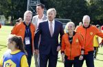 Amsterdam 21 september 2022
Koning Willem Alexander bezoekt sportdag van de Johan Cruyff foundation op de toekomst en in de Johan Cruyff Arena . Danny Cruyff Jordi Cruyff en zijn dochter Susila . Koning Willem Alexander met Ronald Koeman Jordi Cruyff en Sarina Wiegman