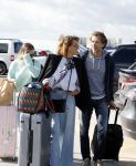 Eindhoven 8 oktober 2022
Leontien Ruiters en haar nieuwe vriend John Huiberts vertrekken samen met zijn dochter vanaf airport Eindhoven voor een vakantie naar ibiza.