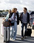 Eindhoven 8 oktober 2022
Leontien Ruiters en haar nieuwe vriend John Huiberts vertrekken samen met zijn dochter vanaf airport Eindhoven voor een vakantie naar ibiza.