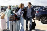 Eindhoven 8 oktober 2022
Leontien Ruiters en haar nieuwe vriend John Huiberts vertrekken samen met zijn dochter vanaf airport Eindhoven voor een vakantie naar ibiza.