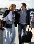 Eindhoven 8 oktober 2022
Leontien Ruiters en haar nieuwe vriend John Huiberts vertrekken samen met zijn dochter vanaf airport Eindhoven voor een vakantie naar ibiza.