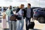 Eindhoven 8 oktober 2022
Leontien Ruiters en haar nieuwe vriend John Huiberts vertrekken samen met zijn dochter vanaf airport Eindhoven voor een vakantie naar ibiza.