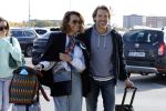 Eindhoven 8 oktober 2022
Leontien Ruiters en haar nieuwe vriend John Huiberts vertrekken samen met zijn dochter vanaf airport Eindhoven voor een vakantie naar ibiza.