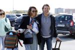 Eindhoven 8 oktober 2022
Leontien Ruiters en haar nieuwe vriend John Huiberts vertrekken samen met zijn dochter vanaf airport Eindhoven voor een vakantie naar ibiza.