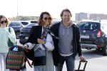 Eindhoven 8 oktober 2022
Leontien Ruiters en haar nieuwe vriend John Huiberts vertrekken samen met zijn dochter vanaf airport Eindhoven voor een vakantie naar ibiza.
