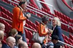 Amsterdam 21 september 2022
Koning Willem Alexander bezoekt sportdag van de Johan Cruyff foundation op de toekomst en in de Johan Cruyff Arena . Danny Cruyff Jordi Cruyff en zijn dochter Susila . Nelli Cooman