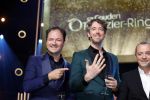 Amsterdam 6 oktober 2022
Uitreiking televizierring 2022 in carre
Niels v d Laan en Jeroen Woe met Miguel Wiels