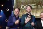Amsterdam 6 oktober 2022
Uitreiking televizierring 2022 in carre
Niels v d Laan en Jeroen Woe met Miguel Wiels