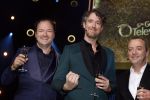 Amsterdam 6 oktober 2022
Uitreiking televizierring 2022 in carre
Niels v d Laan en Jeroen Woe met Miguel Wiels