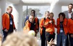 Amsterdam 21 september 2022
Koning Willem Alexander bezoekt sportdag van de Johan Cruyff foundation op de toekomst en in de Johan Cruyff Arena . Danny Cruyff Jordi Cruyff en zijn dochter Susila . Raoul Heertje