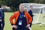 Amsterdam 21 september 2022
Koning Willem Alexander bezoekt sportdag van de Johan Cruyff foundation op de toekomst en in de Johan Cruyff Arena . Danny Cruyff Jordi Cruyff en zijn dochter Susila . Ronald Koeman