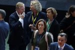 Amsterdam 21 september 2022
Koning Willem Alexander bezoekt sportdag van de Johan Cruyff foundation op de toekomst en in de Johan Cruyff Arena . Danny Cruyff Jordi Cruyff en zijn dochter Susila . Ronald Koeman