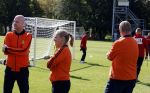 Amsterdam 21 september 2022
Koning Willem Alexander bezoekt sportdag van de Johan Cruyff foundation op de toekomst en in de Johan Cruyff Arena . Danny Cruyff Jordi Cruyff en zijn dochter Susila . Sarina Wiegman