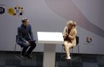 Amsterdam 21 september 2022
Koning Willem Alexander bezoekt sportdag van de Johan Cruyff foundation op de toekomst en in de Johan Cruyff Arena . Danny Cruyff Jordi Cruyff en zijn dochter Susila . Sarina Wiegman