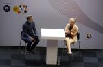 Amsterdam 21 september 2022
Koning Willem Alexander bezoekt sportdag van de Johan Cruyff foundation op de toekomst en in de Johan Cruyff Arena . Danny Cruyff Jordi Cruyff en zijn dochter Susila . Sarina Wiegman