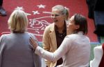 Amsterdam 21 september 2022
Koning Willem Alexander bezoekt sportdag van de Johan Cruyff foundation op de toekomst en in de Johan Cruyff Arena . Danny Cruyff Jordi Cruyff en zijn dochter Susila . Sarina Wiegman