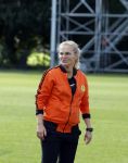 Amsterdam 21 september 2022
Koning Willem Alexander bezoekt sportdag van de Johan Cruyff foundation op de toekomst en in de Johan Cruyff Arena . Danny Cruyff Jordi Cruyff en zijn dochter Susila . sarina Wiegman