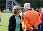 Amsterdam 21 september 2022
Koning Willem Alexander bezoekt sportdag van de Johan Cruyff foundation op de toekomst en in de Johan Cruyff Arena . Danny Cruyff Jordi Cruyff en zijn dochter Susila .