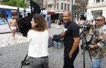 Amsterdam 2 september 2023
Everon Jackson Hooi heeft fotoshoot met zijn ondergoed merk Iamtoro op Leidseplein in het centrum van Amsterdam.