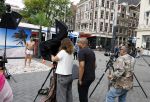 Amsterdam 2 september 2023
Everon Jackson Hooi heeft fotoshoot met zijn ondergoed merk Iamtoro op Leidseplein in het centrum van Amsterdam.