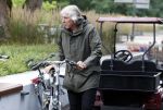 Hilversum 29 augustus 2023
Presentatie nieuwe tv seizoen NPO bij studio 21 op het mediapark. Felix Meurders op de fiets