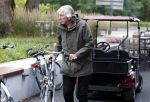 Hilversum 29 augustus 2023
Presentatie nieuwe tv seizoen NPO bij studio 21 op het mediapark. Felix Meurders op de fiets