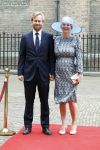 Den Haag 19 september 2023
Prinsjesdag 2023 . Aankomst van de ministers met partners en Staatsecretarissen met partners op het binnenhof. Liesje Schreinemacher zwanger kwam met haar man