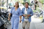 Amsterdam 11 september 2023
Martijn Krabbe met zijn vrouw Deborah Wietzes  in Amsterdam zuid