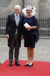 Den Haag 19 september 2023
Prinsjesdag 2023 . Aankomst van de ministers met partners en Staatsecretarissen met partners op het binnenhof. Piet Adema met zijn vrouw