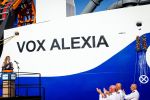 Rotterdam 9 september 2023
Prinses Alexia doopt het schip VOX Alexia in Rotterdam.