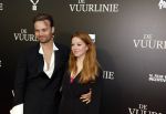 Amsterdam 11 september 2023
Premiere de Vuurlinie in Thuschinski Amsterdam .  Tim Olivier Somer met zijn vrouw
