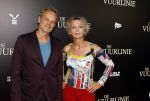 Amsterdam 11 september 2023
Premiere de Vuurlinie in Thuschinski Amsterdam .  Tine Joustra met partner