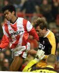 PSV-FC Utrecht, eindstand 5-0
Abel Xavier
Eindhoven, 21 november 1998