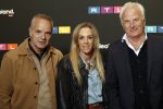 Schiphol 31 september 2024
Winterpresentatie RTL / Videoland in een tent achter Hotel v d Valk bij Schiphol . 
Alex v Keulen  Roos Reedijk en Bob Sikkes