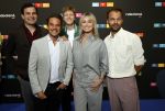 Schiphol 31 september 2024
Winterpresentatie RTL / Videoland in een tent achter Hotel v d Valk bij Schiphol . Aran Bade, Lex Uiting, Bridget Maasland, Rob Goossens en Daan Nieber (v.l.n.r. )