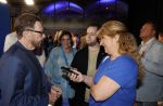 Rotterdam 27 september 2024
Premiere Mamma mia the party in  Schiecentrale. Bjorn Ulvaeus met Karin Riethoven en Frank Waals