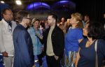 Rotterdam 27 september 2024
Premiere Mamma mia the party in  Schiecentrale. Bjorn Ulvaeus met Karin Riethoven en Frank Waals