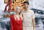 Den Bosch 29 september 2024
Premiere Saturday night fever in de Parade in Den Bosch . Elinde de Ruig met partner