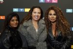 Schiphol 31 september 2024
Winterpresentatie RTL / Videoland in een tent achter Hotel v d Valk bij Schiphol . Michella Kox  Kimberly Bos en Leslie Keijzer