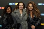Schiphol 31 september 2024
Winterpresentatie RTL / Videoland in een tent achter Hotel v d Valk bij Schiphol . Michella Kox  Kimberly Bos en Leslie Keijzer
