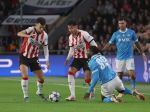 Eindhoven, 21 Oktober 2025
CL Wedstrijd PSV-Napolie, eindstand 6-2
Anass Salah-Eddine in duel met Frank Anguissa