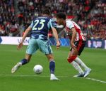 Eindhoven, 21 September 2025
PSV-AJAX, Eindstand 2-2
Kompetitie seizoen 2025-2026
Anass Salah-Eddine met Steven Berghuis