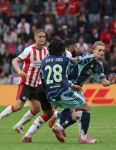 Eindhoven, 21 September 2025
PSV-AJAX, Eindstand 2-2
Kompetitie seizoen 2025-2026
Ismael Saibari met Kian Fitz-Jim