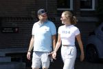 Baarn 11 augustus 2025
Jamie Kames met haar nieuwe vriend Jeffrey Erens (Vieze Jack ) bij eethuys Generaal in Baarn .